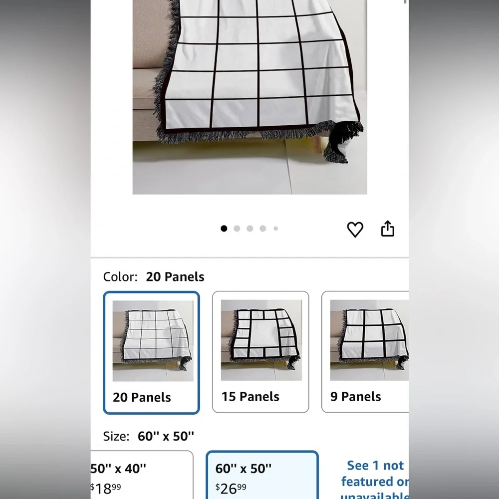 60”x50” sublimation 20 panels blank blankets bought and never used total of 3